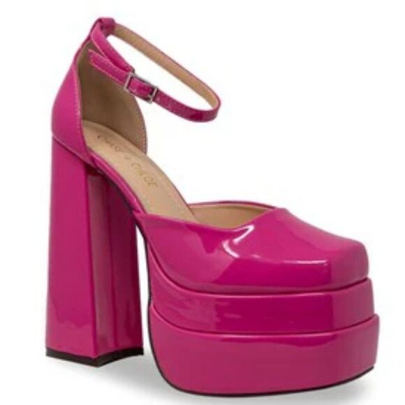 BRAND NEW CHASE +CHLOE WOLFE BLOCK  HIGH HEEL PLATFORM PUMP R2 - Picture 4 of 16
